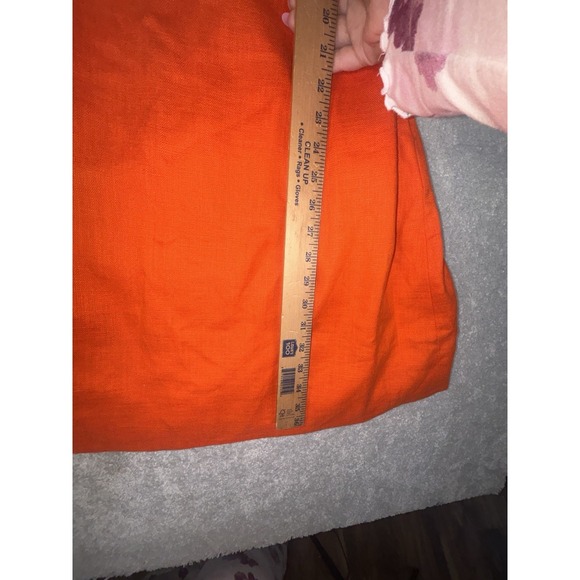 Kate Spade New York Orange Linen Shine Fit & Flare Mini Blue w Pockets - 6 - Picture 11 of 12